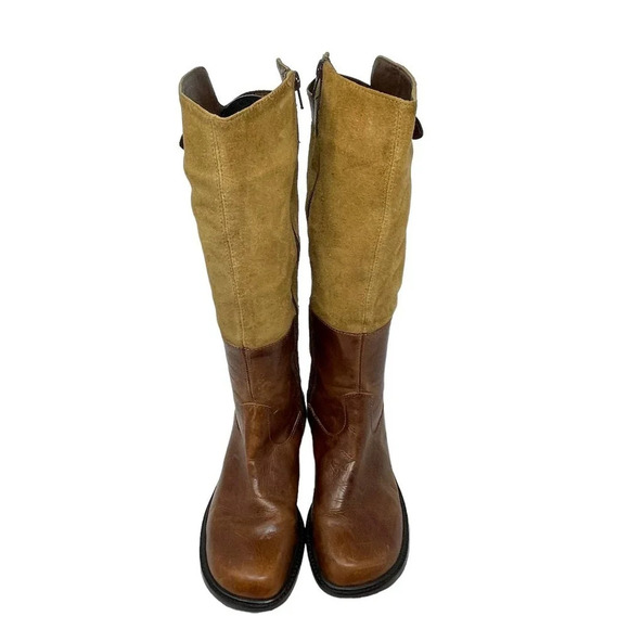 Matisse Suede and Leather Tan Cognac Brown Tall Riding Boots Size 7.5 - Picture 9 of 11